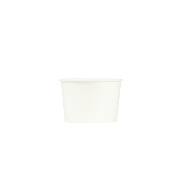 Cup Disposable White Paper Container- 4 oz - Biodegradable